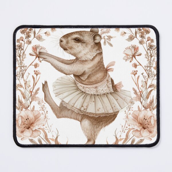 Item preview, Vintage Floral Ballet Capybara Elegant Dancer Sticker designed and sold by VectorForge.