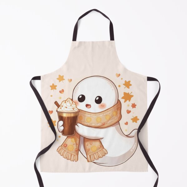 Item preview, Cute Cozy Ghost Coffee Deluxe Sticker | Luxury Kawaii Autumn Ghost designed and sold by Stylestickers55.