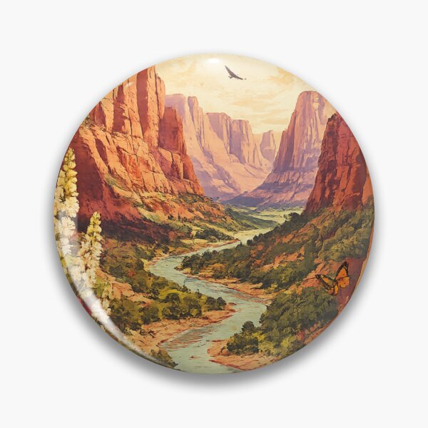 Item preview, Desert Canyon Wildflowers Rio - Southwest Landscape designed and sold by irfanshikh.