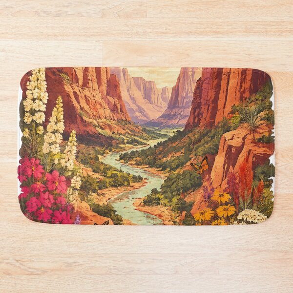 Item preview, Desert Canyon Wildflowers Rio - Southwest Landscape designed and sold by irfanshikh.