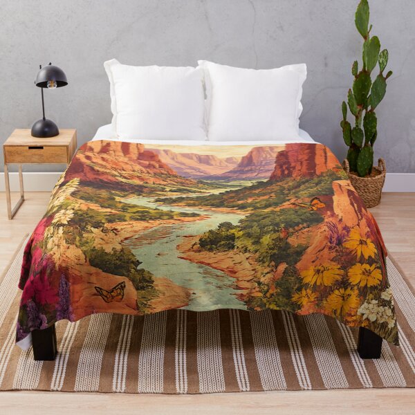 Item preview, Desert Canyon Wildflowers Rio - Southwest Landscape designed and sold by irfanshikh.
