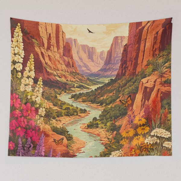 Item preview, Desert Canyon Wildflowers Rio - Southwest Landscape designed and sold by irfanshikh.