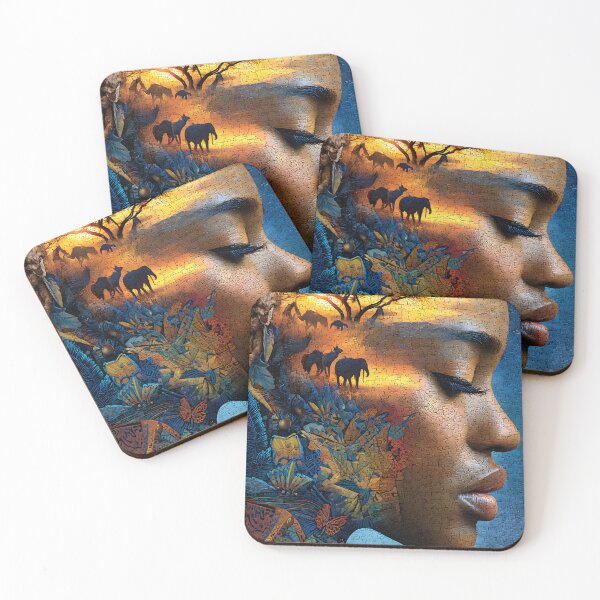 Item preview, Elegant Sunset Silhouette with Wildlife Scene designed and sold by Artessie.