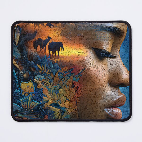 Item preview, Elegant Sunset Silhouette with Wildlife Scene designed and sold by Artessie.