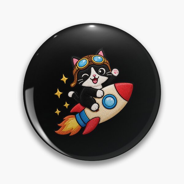 Item preview, Cat Riding Rocket designed and sold by ColorSplash123.