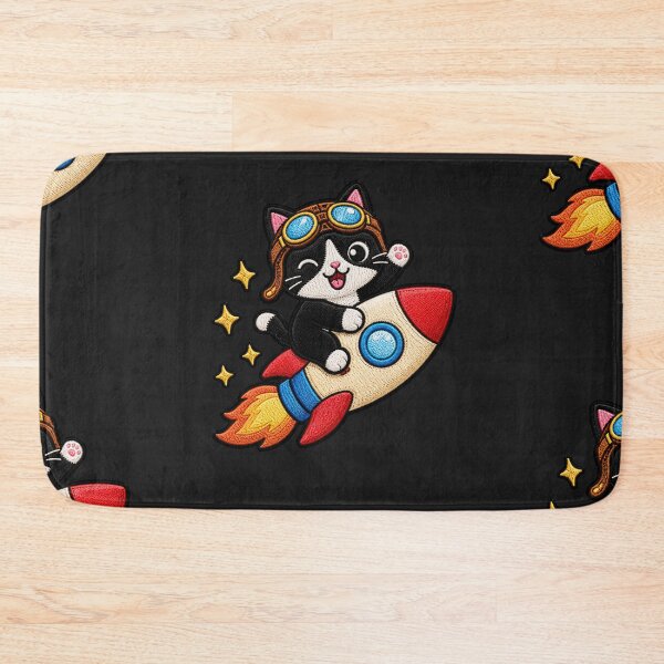 Item preview, Cat Riding Rocket designed and sold by ColorSplash123.