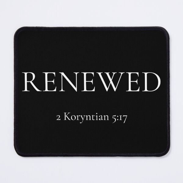 Item preview, Renewed | 2 Corinthians 5:17 | Minimalist Christian Bible Verse Typography by All43 designed and sold by All43.