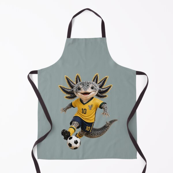 Item preview, Cute Australian Axolotl Soccer Player Mascot – Number 10 Football Fan Cartoon designed and sold by MonsoonInkX.