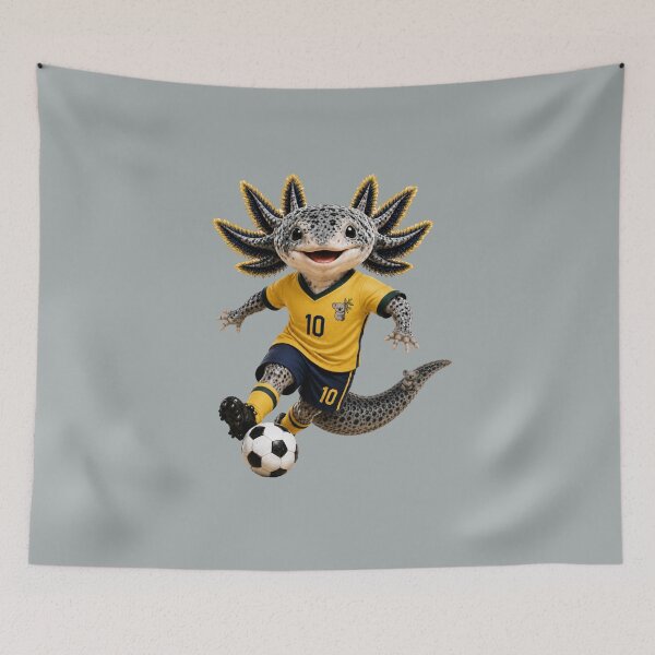 Item preview, Cute Australian Axolotl Soccer Player Mascot – Number 10 Football Fan Cartoon designed and sold by MonsoonInkX.