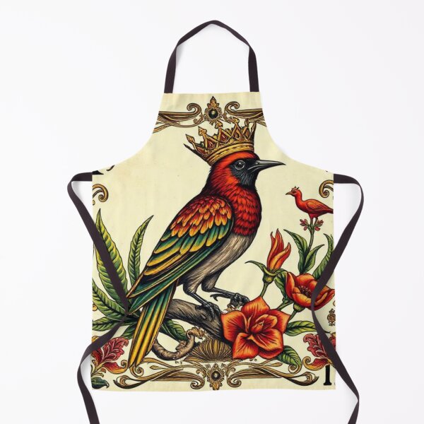 Item preview, Multicolored bird with a crown inside a playing card designed and sold by RAISC.