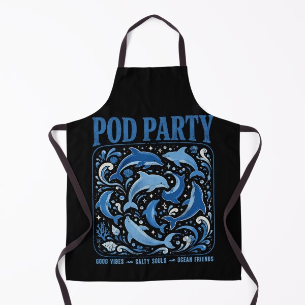 Item preview, Pod Party – Good Vibes Ocean Dolphin designed and sold by THREE LITTLE BEANS.