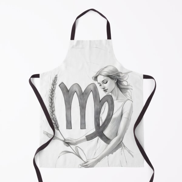 Item preview, Virgo Maiden Symbol Wheat Pencil Portrait Zodiac Art designed and sold by Zodiac Celestial Art.