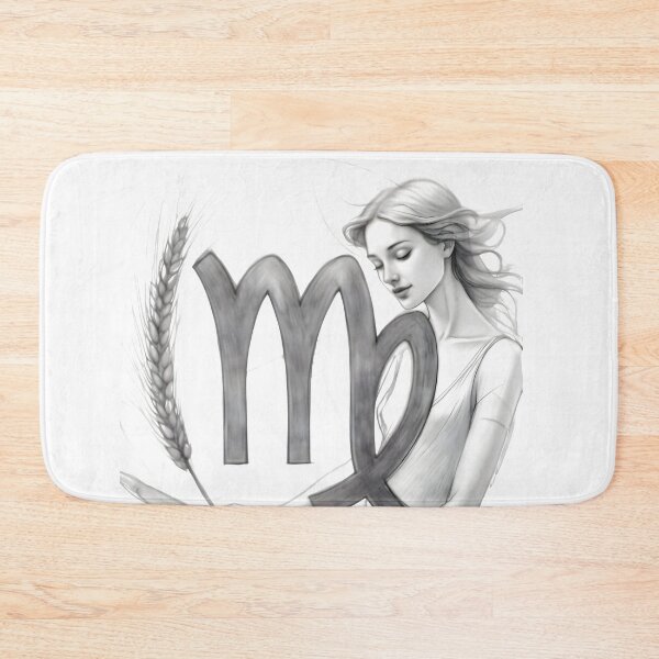 Item preview, Virgo Maiden Symbol Wheat Pencil Portrait Zodiac Art designed and sold by Zodiac Celestial Art.