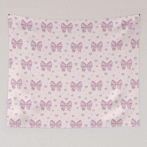 Item preview, Coquette Pencils Bows Background designed and sold by Julza Art.