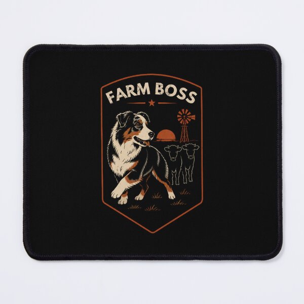 Item preview, Farm Boss Australian Shepherd Vintage Ranch Dog Western Graphic designed and sold by RusticMeadow.