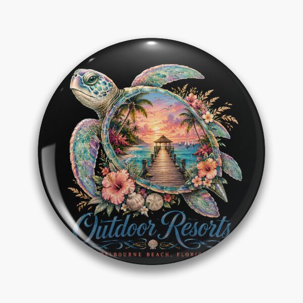 Item preview, Outdoor Resorts Melbourne Beach Florida – Tropical Sea Turtle Vacation designed and sold by THREE LITTLE BEANS.