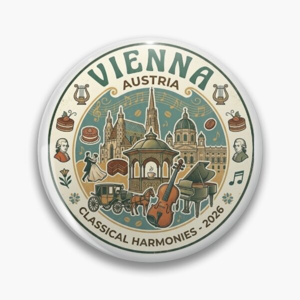 Item preview, Vienna Austria Classical Music Coffee Retro Vintage Sticker designed and sold by Zeyzep.