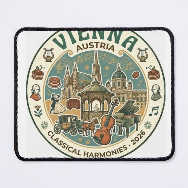 Item preview, Vienna Austria Classical Music Coffee Retro Vintage Sticker designed and sold by Zeyzep.