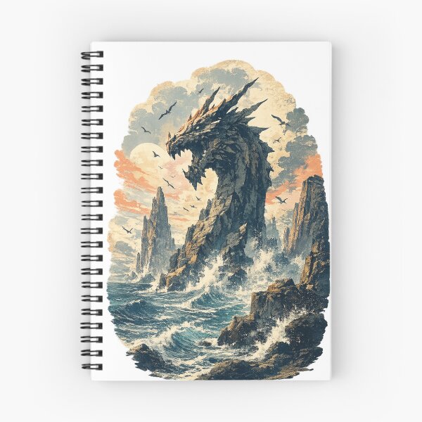 Item preview, Fantasy Sea Stack Dragon Rock - Mythical Coastal  designed and sold by irfanshikh.