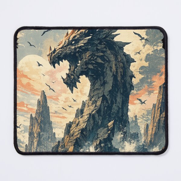 Item preview, Fantasy Sea Stack Dragon Rock - Mythical Coastal designed and sold by irfanshikh.