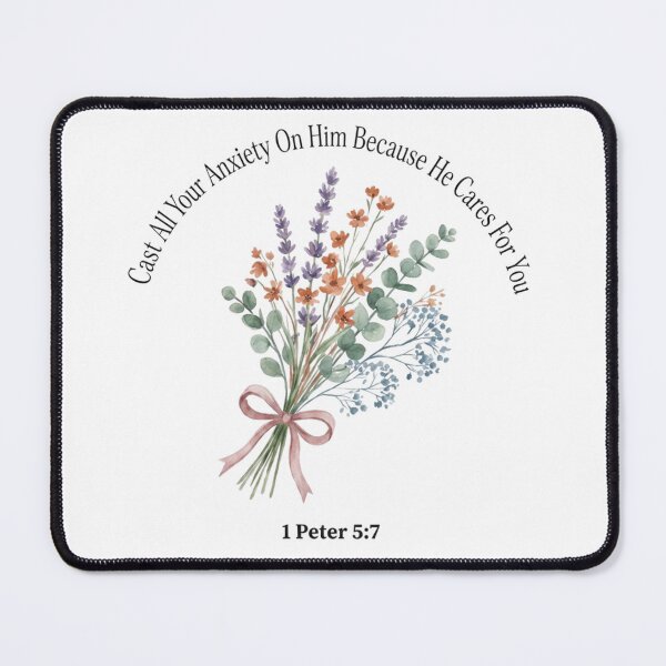 Item preview, 1 Peter 5-7 Cast All Your Anxiety On Him Christian Floral Art designed and sold by Kayshies8120.