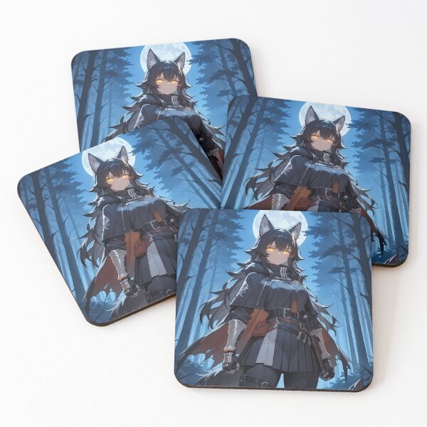 Artikelvorschau, Anime-Wolfsmädchenjägerin im dunklen Wald entworfen und verkauft von Myanimegirlshop.
