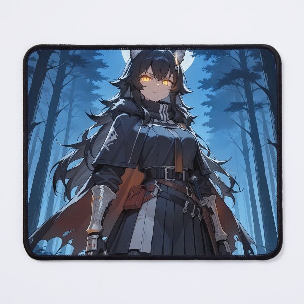 Item preview, Anime Wolf Girl Hunter in Dark Forest designed and sold by Myanimegirlshop.