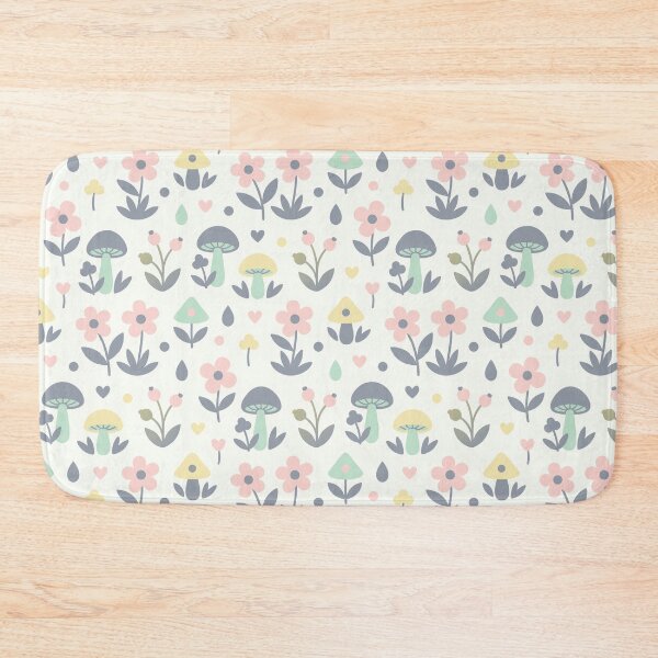 Item preview, Pastel Woodland Floral Pattern |  Cute Mushroom & Flower Design designed and sold by Mellowtint Studio.