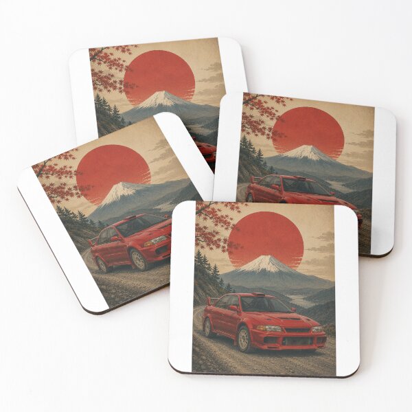 Item preview, Japanese performance car Evo VI dirt road minimalist designed and sold by Traceursniper.