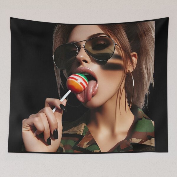 Item preview, Camo Rebel Licking Colorful Candy designed and sold by Voodoo Store Paranormal Collections.