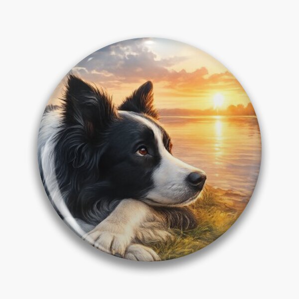 Item preview, Dreamy Border Collie at sunset designed and sold by CHRIST5000.