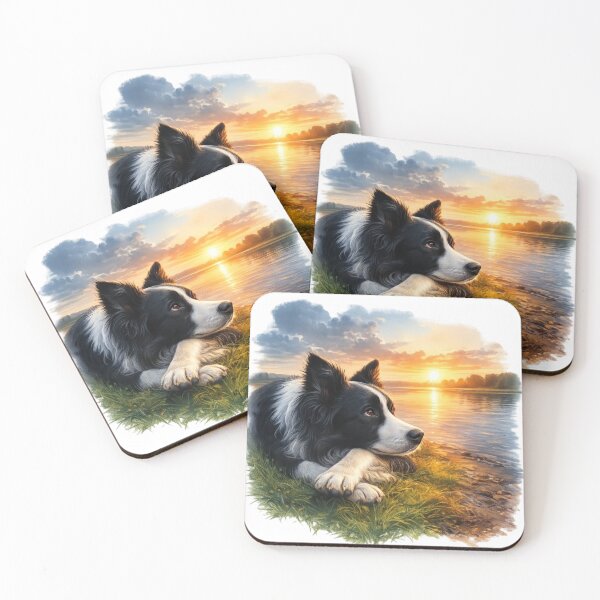 Item preview, Dreamy Border Collie at sunset designed and sold by CHRIST5000.