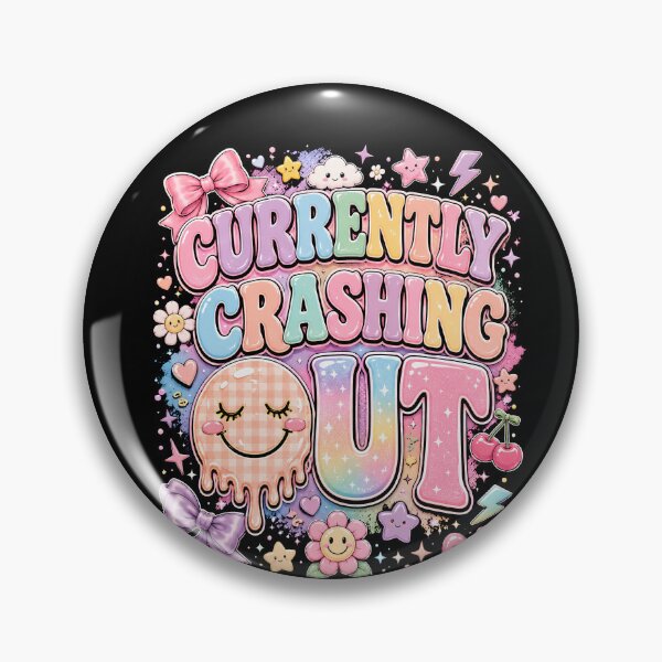 Item preview, Currently Crashing Out – Cute Pastel Kawaii Mood  designed and sold by THREE LITTLE BEANS.