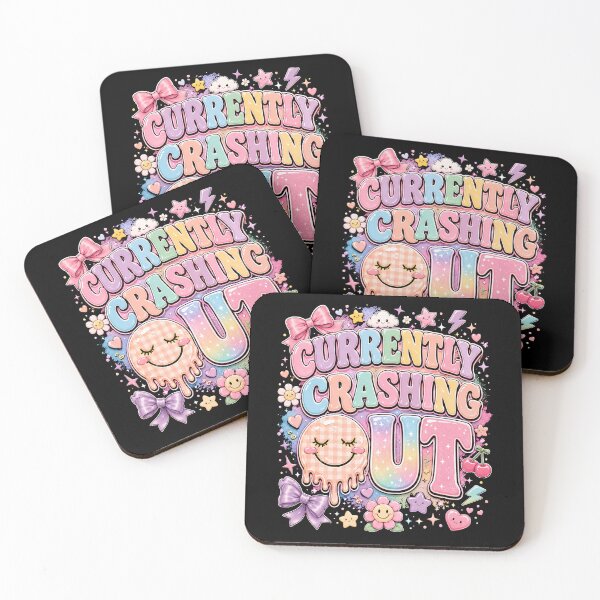 Item preview, Currently Crashing Out – Cute Pastel Kawaii Mood  designed and sold by THREE LITTLE BEANS.