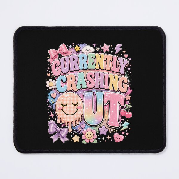 Item preview, Currently Crashing Out – Cute Pastel Kawaii Mood  designed and sold by THREE LITTLE BEANS.