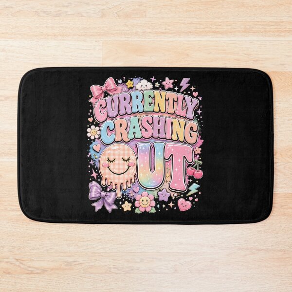 Item preview, Currently Crashing Out – Cute Pastel Kawaii Mood  designed and sold by THREE LITTLE BEANS.