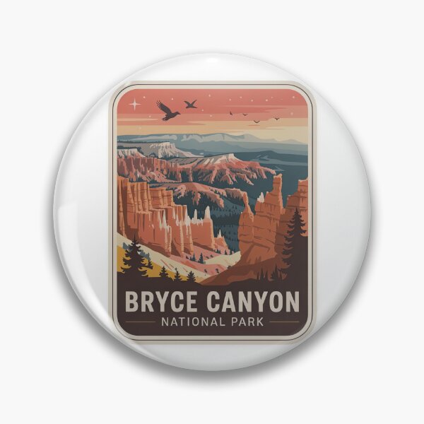 Item preview, Bryce Canyon National Park Vintage Travel Badge designed and sold by Teelogic.