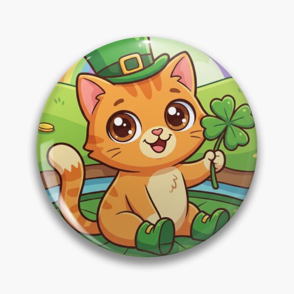 Item preview, St. Patrick's Day Cat designed and sold by Solace Sparkles.