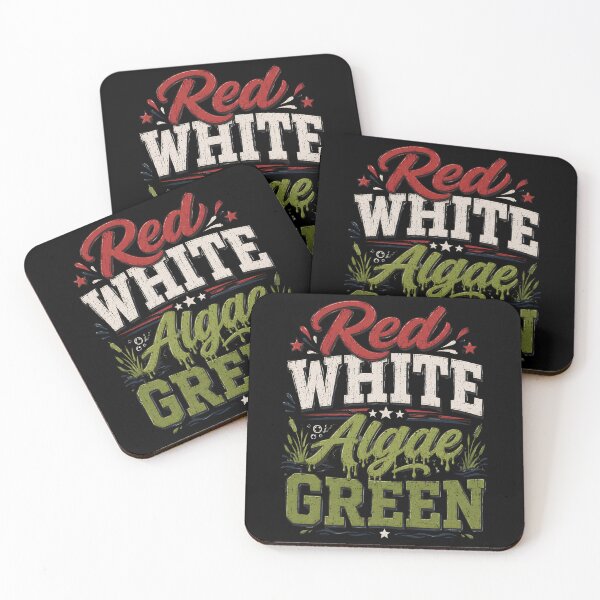 Item preview, Red White Algae Green – Funny Patriotic Algae Humor designed and sold by THREE LITTLE BEANS.