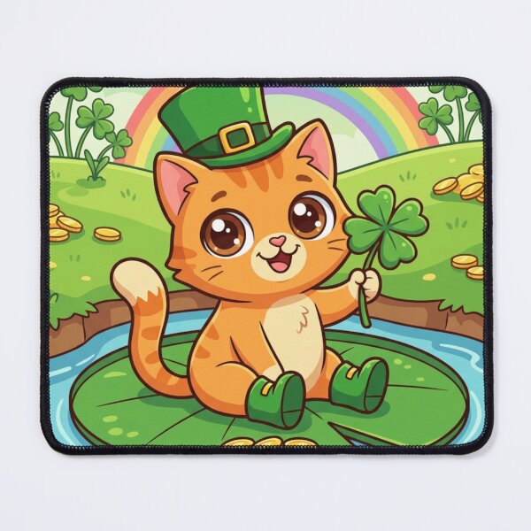 Item preview, St. Patrick's Day Cat designed and sold by Solace Sparkles.