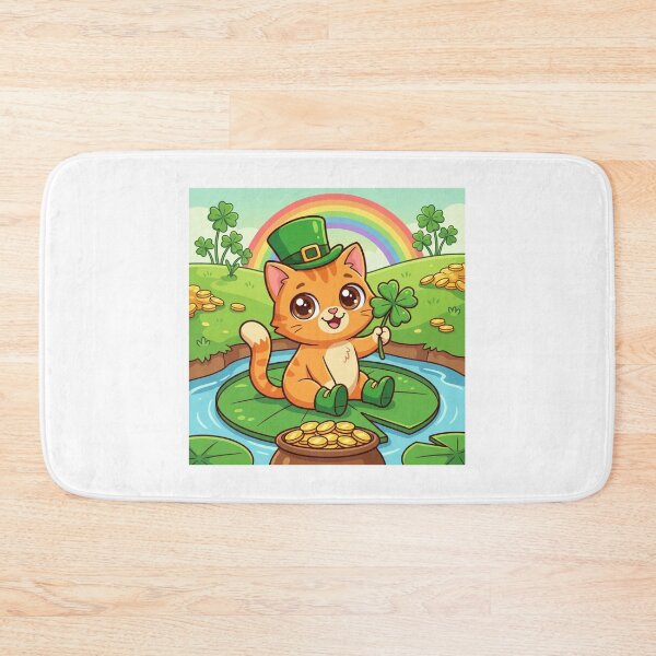 Item preview, St. Patrick's Day Cat designed and sold by Solace Sparkles.