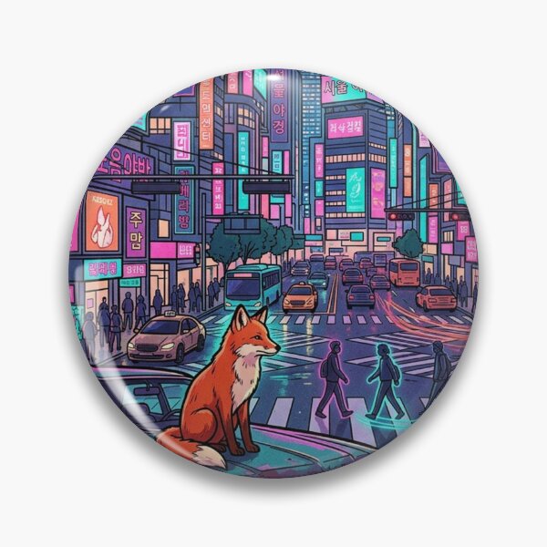 Item preview, Neon City Fox Night Drive designed and sold by mattewjoilen.