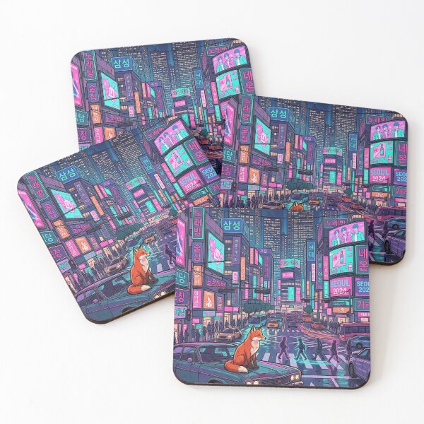 Item preview, Neon City Fox Night Drive designed and sold by mattewjoilen.