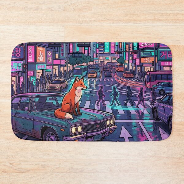 Item preview, Neon City Fox Night Drive designed and sold by mattewjoilen.