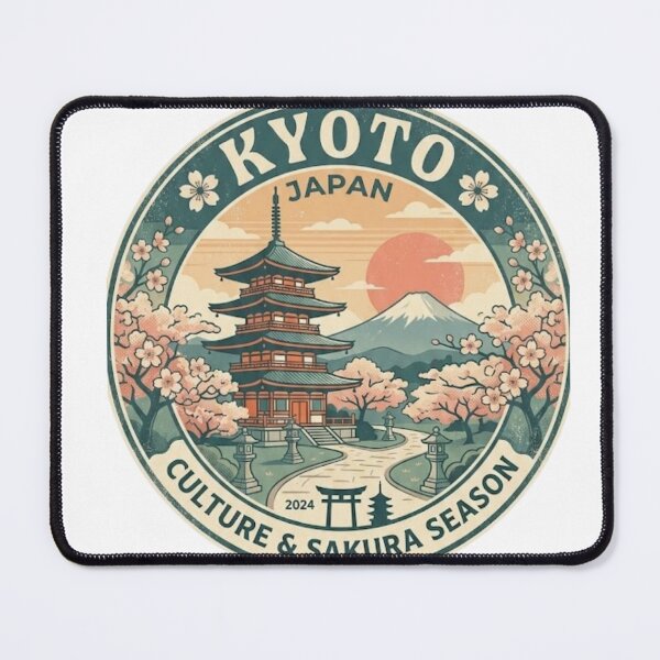 Item preview, Tokyo Japan Cherry Blossom Pagoda Retro Vintage Travel Sticker designed and sold by Zeyzep.