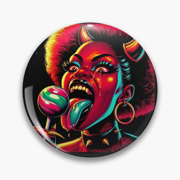 Item preview, Psychedelic Horned Demon With Lollipop designed and sold by Voodoo Store Paranormal Collections.
