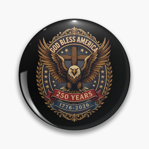 Item preview, God Bless America Eagle Cross 250 Years 1776-2026 Patriotic Semiquincentennial V18 designed and sold by DarylWelsh2024.