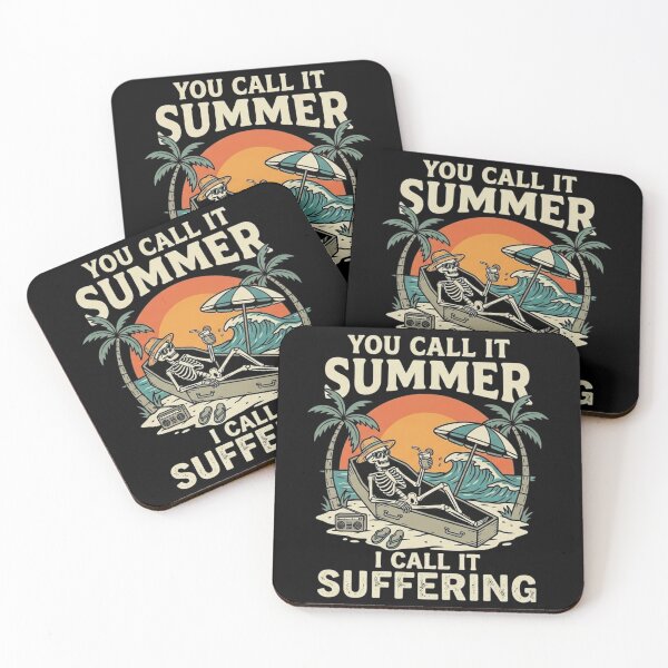 Item preview, You Call It Summer I Call It Suffering T-Shirt – Funny Skeleton Coffin Beach Design, Dark Humor Summer Tee, Retro Tropical Graphic Shirt designed and sold by Artimax-Studio.