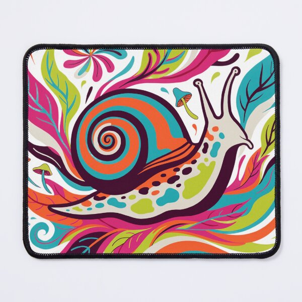 Item preview, Psychedelic Colorful Snail Garden Illustration designed and sold by KHCreative2025.