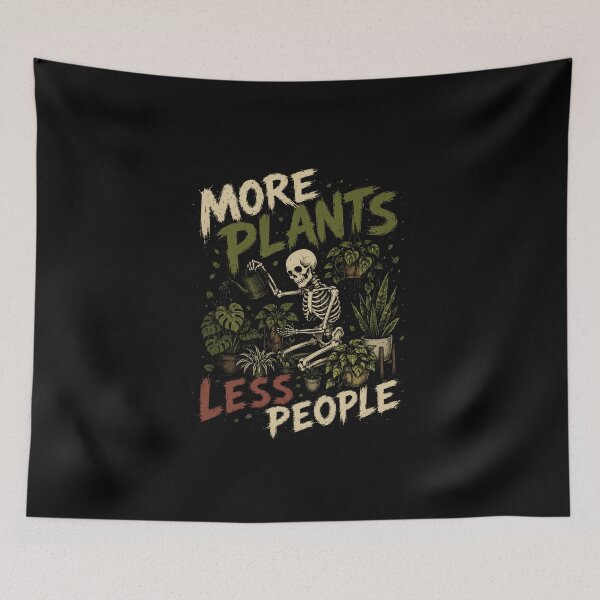 Item preview, More Plants Less People Plant Lover Introvert Gardener Funny designed and sold by HumansStuck12.